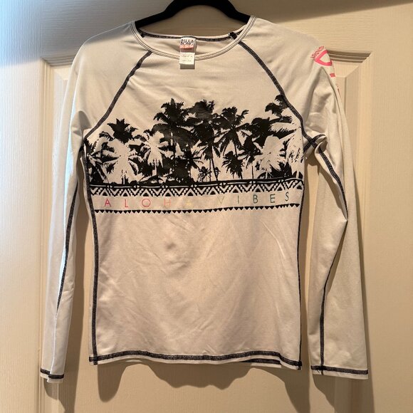 Billabong | Aloha Vibes Rash Guard | White | Size: L - Picture 1 of 8